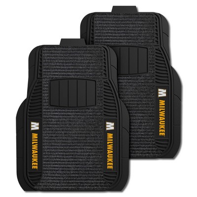 Fan Mats  LLC Wisconsin-Milwaukee Panthers 2-pc Deluxe Car Mat Set Black