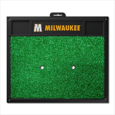 Fan Mats  LLC Wisconsin-Milwaukee Panthers Golf Hitting Mat Green