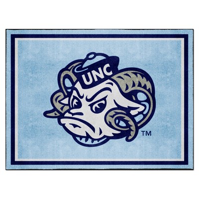 Fan Mats  LLC North Carolina Tar Heels 8x10 Rug Blue