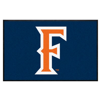 Fan Mats  LLC Cal State Fullerton Titans 4x6 Logo Mat Landscape Navy