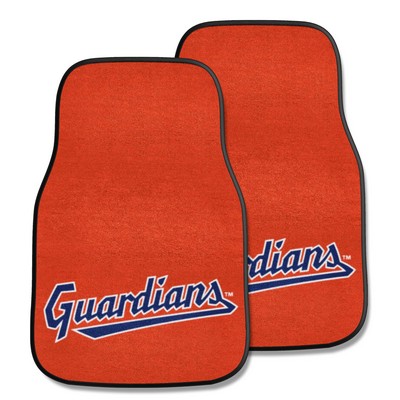 Fan Mats  LLC Cleveland Guardians 2-pc Carpet Car Mat Set Red