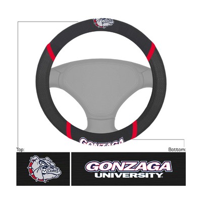 Fan Mats  LLC Gonzaga Bulldogs Steering Wheel Cover Black