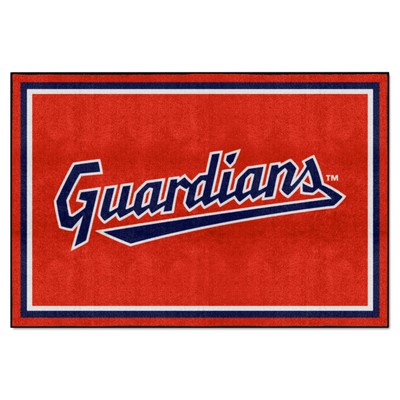 Fan Mats  LLC Cleveland Guardians 5x8 Rug Red