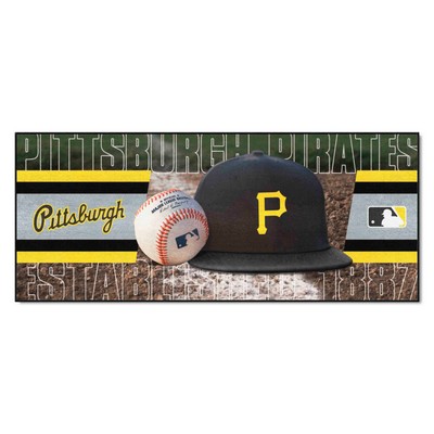 Fan Mats  LLC Pittsburgh Pirates Baseball Runner Black