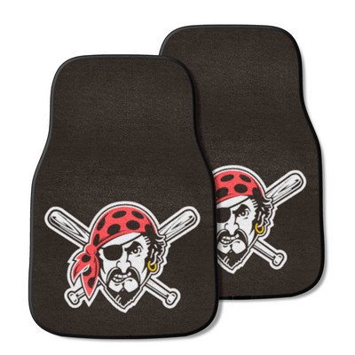 Fan Mats  LLC Pittsburgh Pirates 2-pc Carpet Car Mat Set Black