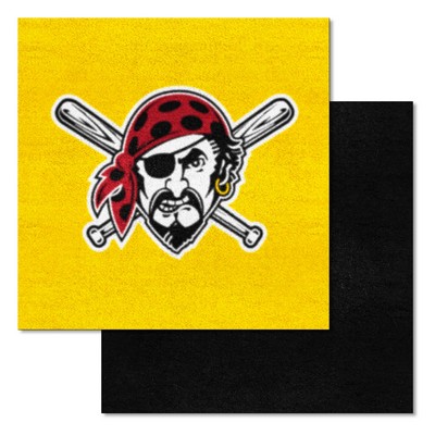 Fan Mats  LLC Pittsburgh Pirates Team Carpet Tiles Yellow