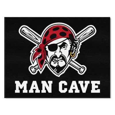 Fan Mats  LLC Pittsburgh Pirates All-Star Mat Man Cave Black