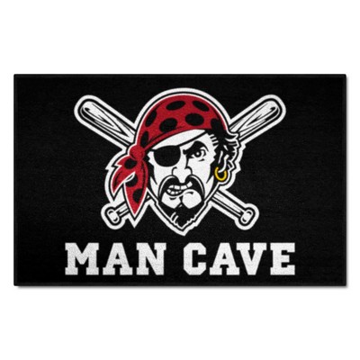 Fan Mats  LLC Pittsburgh Pirates Starter Mat Man Cave Black