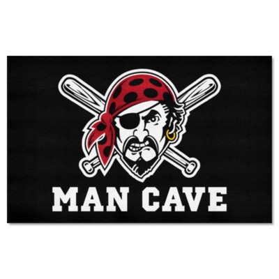 Fan Mats  LLC Pittsburgh Pirates Ulti-Mat Man Cave Black