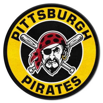 Fan Mats  LLC Pittsburgh Pirates Roundel Mat Black