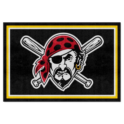 Fan Mats  LLC Pittsburgh Pirates 5x8 Rug Black