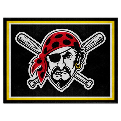 Fan Mats  LLC Pittsburgh Pirates 8x10 Rug Black