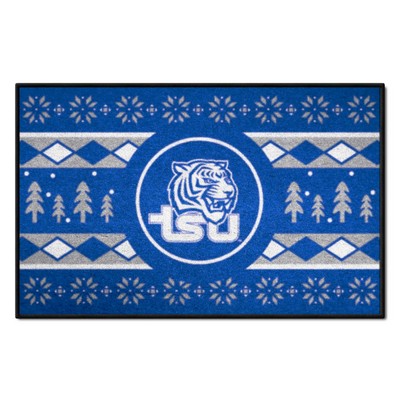 Fan Mats  LLC Tennessee State Tigers Starter Mat Holiday Sweater Blue