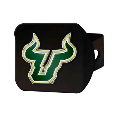 Fan Mats  LLC South Florida Bulls Color Hitch Cover Black Black