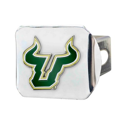 Fan Mats  LLC South Florida Bulls Color Hitch Cover Chrome Chrome