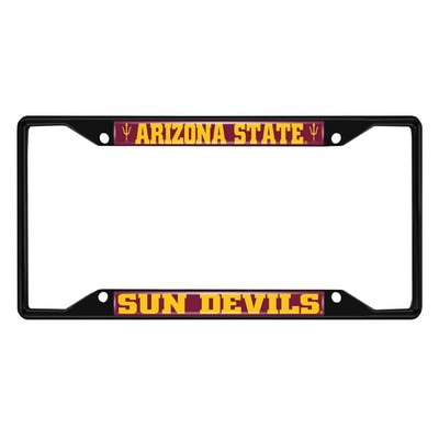 Fan Mats  LLC Arizona State Sun Devils License Plate Frame Black Red