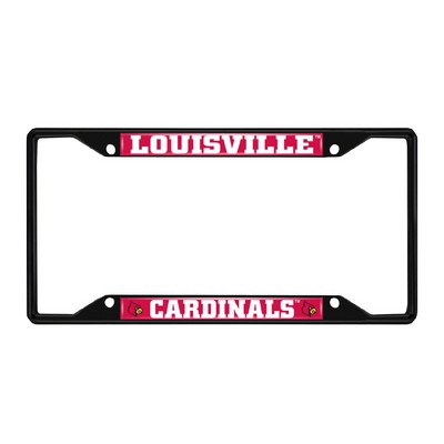 Fan Mats  LLC Louisville Cardinals License Plate Frame Black Red