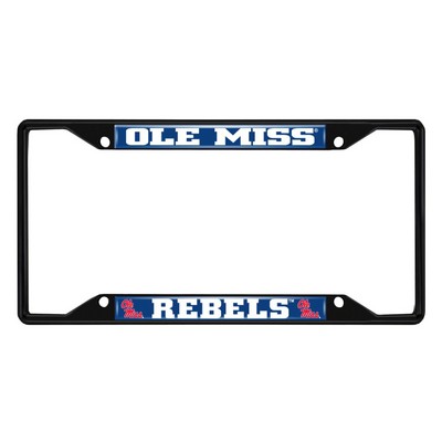 Fan Mats  LLC Ole Miss Rebels License Plate Frame Black Red