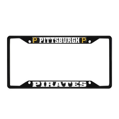 Fan Mats  LLC Pittsburgh Pirates License Plate Frame Black Black