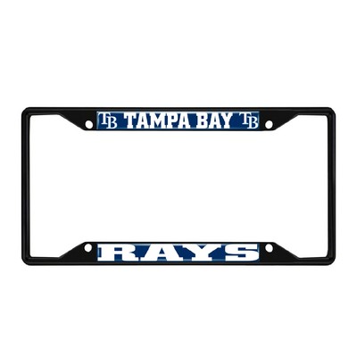 Fan Mats  LLC Tampa Bay Rays License Plate Frame Black Navy