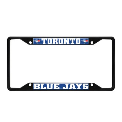 Fan Mats  LLC Toronto Blue Jays License Plate Frame Black Blue