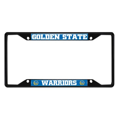 Fan Mats  LLC Golden State Warriors License Plate Frame Black Chrome