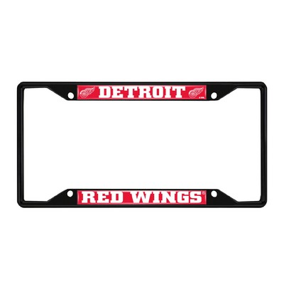 Fan Mats  LLC Detroit Red Wings License Plate Frame Black Red