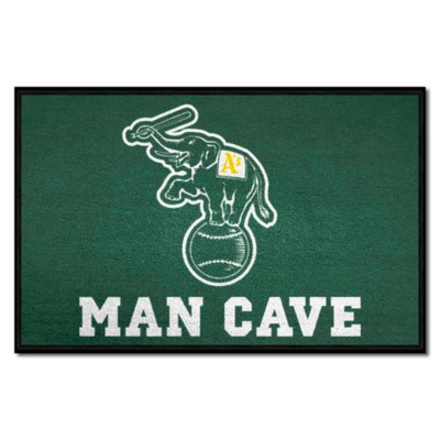 Fan Mats  LLC Oakland Athletics Starter Mat Man Cave Green