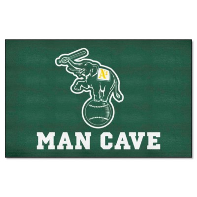 Fan Mats  LLC Oakland Athletics Ulti-Mat Man Cave Green