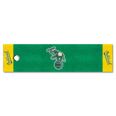 Fan Mats  LLC Oakland Athletics Putting Green Mat Green