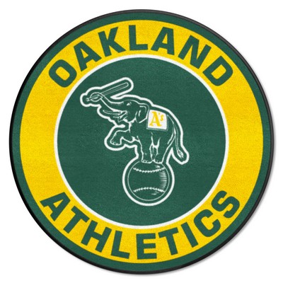 Fan Mats  LLC Oakland Athletics Roundel Mat Green