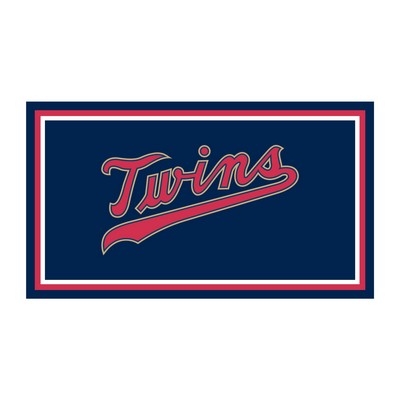 Fan Mats  LLC Minnesota Twins 3x5 Rug Navy