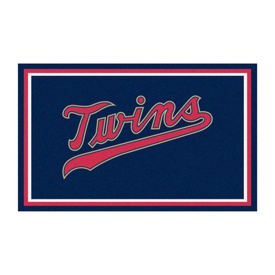 Fan Mats  LLC Minnesota Twins 4x6 Rug Navy