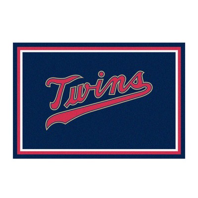 Fan Mats  LLC Minnesota Twins 5x8 Rug Navy