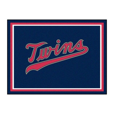 Fan Mats  LLC Minnesota Twins 8x10 Rug Navy