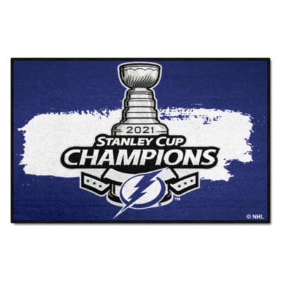 Fan Mats  LLC Tampa Bay Lightning Starter Mat Champions Blue