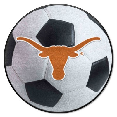 Fan Mats  LLC Texas Longhorns Soccer Ball Mat White