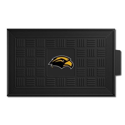 Fan Mats  LLC Southern Miss Golden Eagles Medallion Door Mat Black