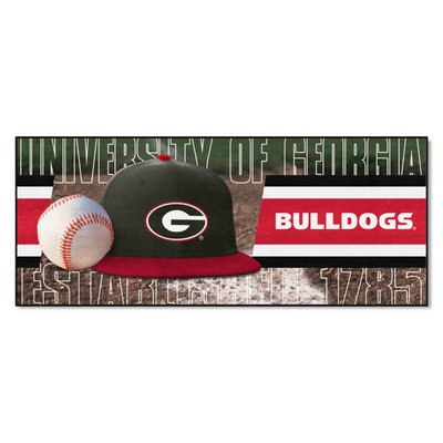 Fan Mats  LLC Georgia Bulldogs Baseball Runner Black