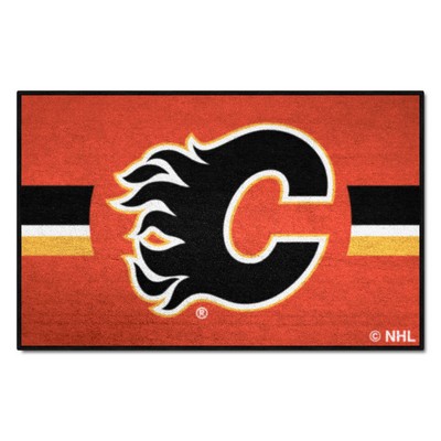 Fan Mats  LLC Calgary Flames Starter Mat Uniform Red