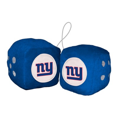 Fan Mats  LLC New York Giants Team Color Fuzzy Dice Dcor 3