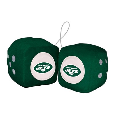 Fan Mats  LLC New York Jets Fuzzy Dice Green