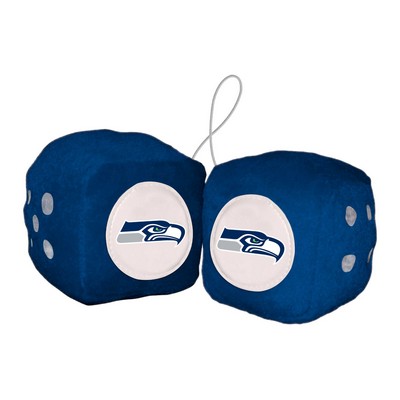 Fan Mats  LLC Seattle Seahawks Fuzzy Dice Navy