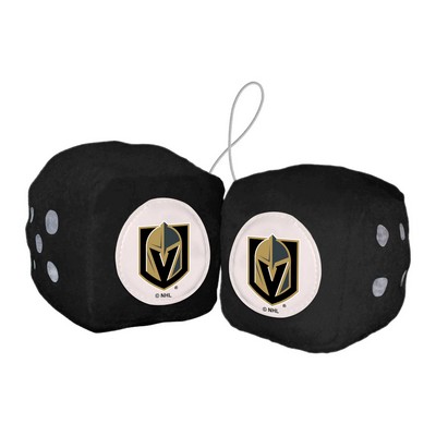 Fan Mats  LLC Vegas Golden Knights Fuzzy Dice Black