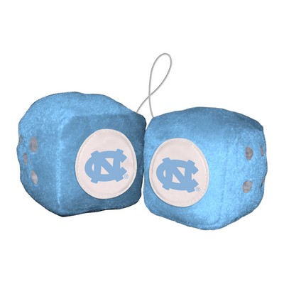 Fan Mats  LLC North Carolina Tar Heels Fuzzy Dice Blue