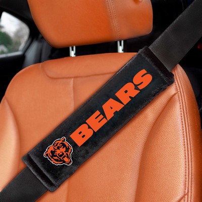 Fan Mats  LLC Chicago Bears Embroidered Seatbelt Pad Pair Black