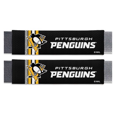 Fan Mats  LLC Pittsburgh Penguins Rally Seatbelt Pad Pair Black