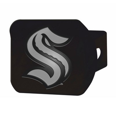 Fan Mats  LLC Seattle Kraken Hitch Cover Black Black