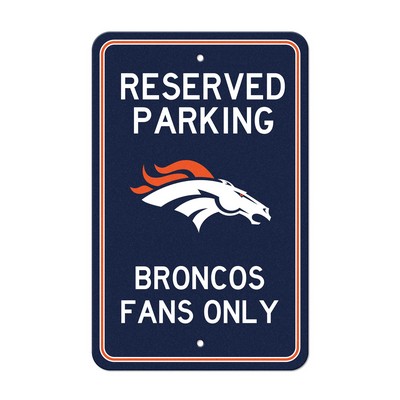 Fan Mats  LLC Denver Broncos Parking Sign Navy