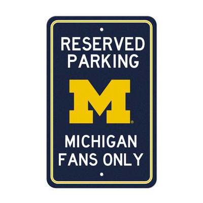 Fan Mats  LLC Michigan Wolverines Parking Sign Blue